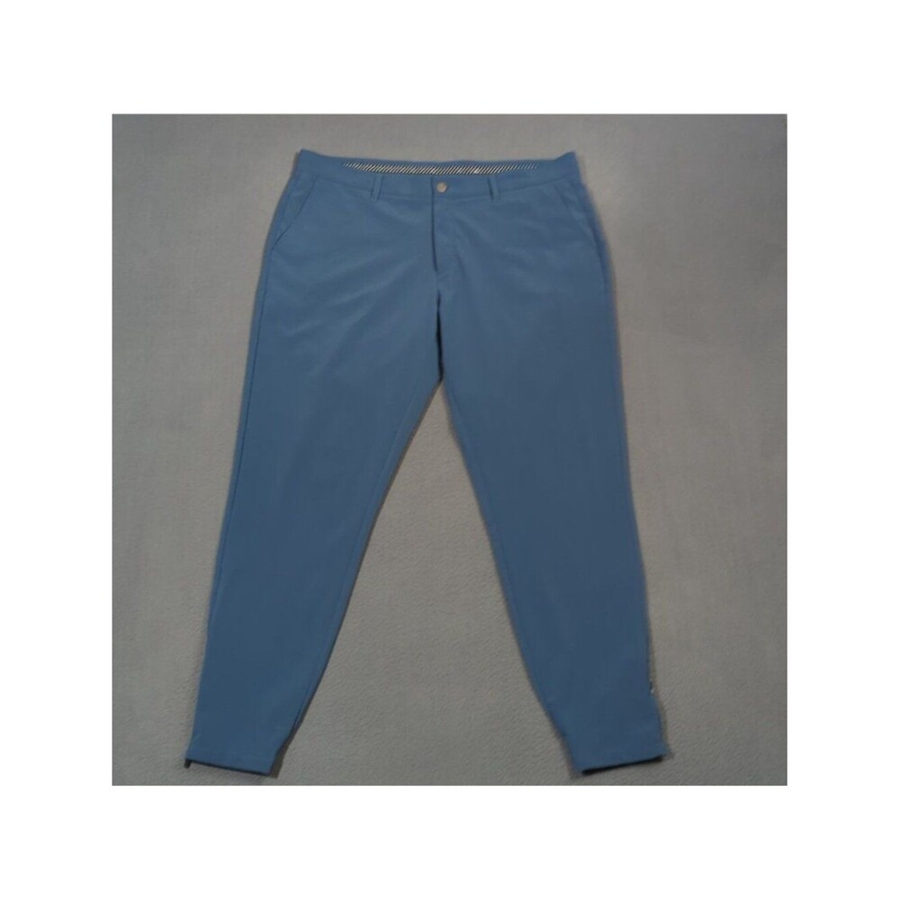 Primo Pants Men's 38 Regular Blue Joggers Ankle Zip Performance Stretch Golf
